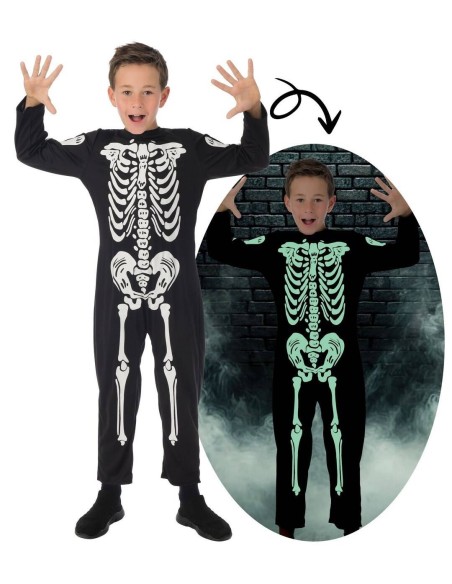 Déguisement squelette phosphorescent enfant