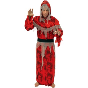 Déguisement spectre zombie rouge