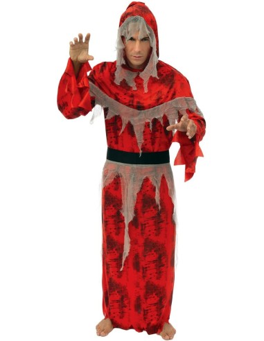 Déguisement spectre zombie rouge