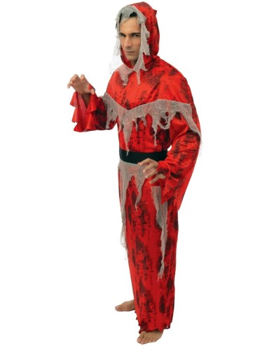 Déguisement spectre zombie rouge