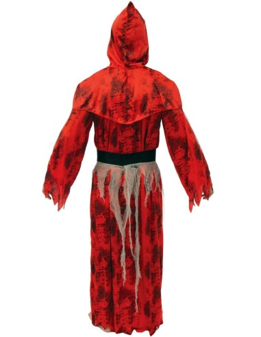 Déguisement spectre zombie rouge