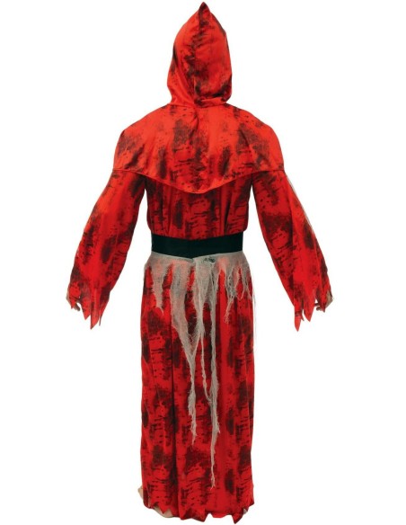 Déguisement spectre zombie rouge