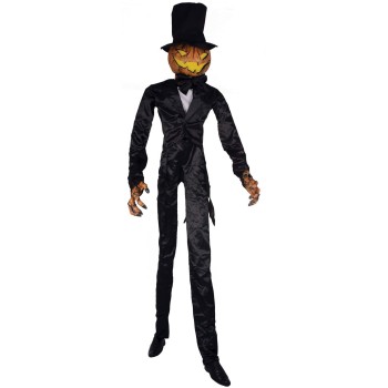 Déco animée et sonore géante pour Halloween - Dandy citrouille 2.40m