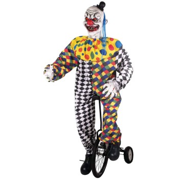 Clown maléfique sur cycle déco animée et sonore pour Halloween