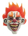 Masque clown latex à flammes pour Halloween