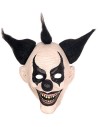 Masque clown macabre noir et blanc latex pour Halloween
