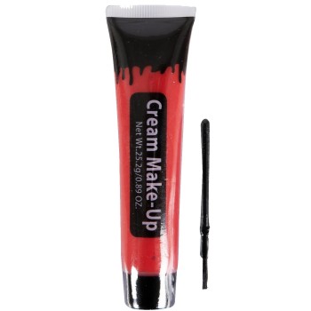 Crème rouge pour maquillage avec pinceau chez Méga Fête