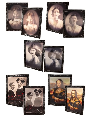 Cadre photo holographique horrible avec monstres Halloween