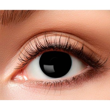 Paire de lentilles noires pour déguisement de sorcière Halloween