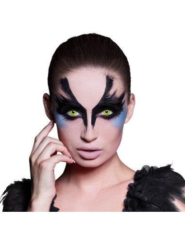 Lentilles yeux de corbeau jaune pour votre maquillage Halloween