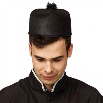 Chapeau de prêtre coiffe de religieux chez Méga Fête