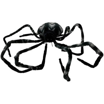 Suspension géante araignée noire pour déco Halloween