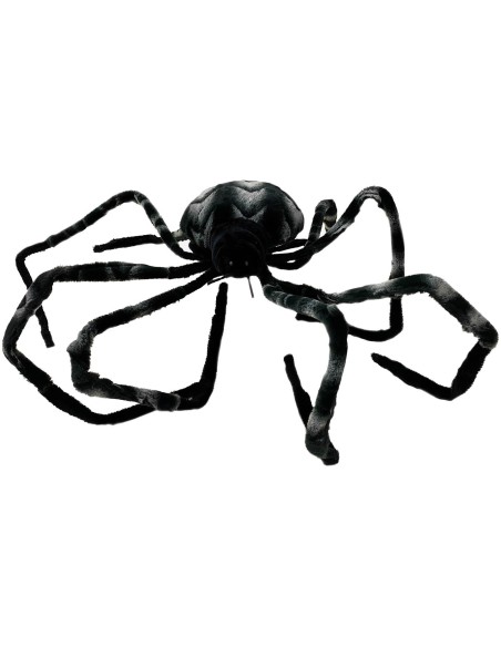 Suspension géante araignée noire pour déco Halloween