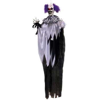 Décoration clown Halloween sonore et lumineuse