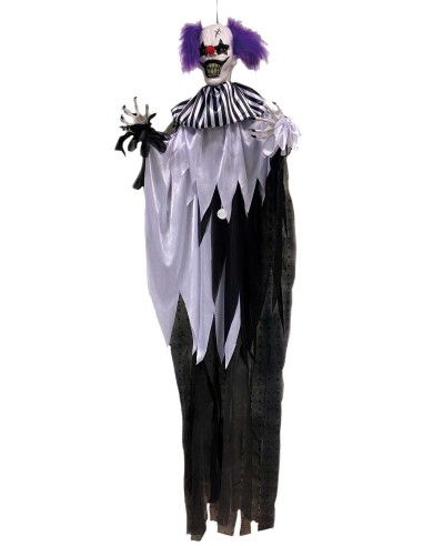 Décoration clown Halloween sonore et lumineuse