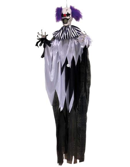 Décoration clown Halloween sonore et lumineuse