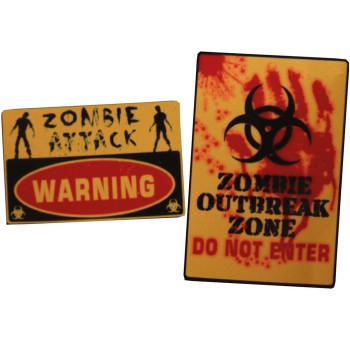 2 stickers décoration Halloween zombie chez Méga Fête à Lambersart