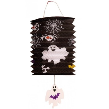 Lampion décoré motifs Halloween