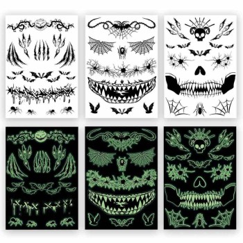 Tatouages phosphorescent Halloween
