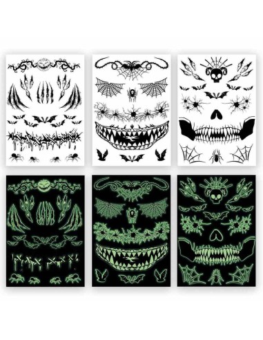 Tatouages phosphorescent Halloween