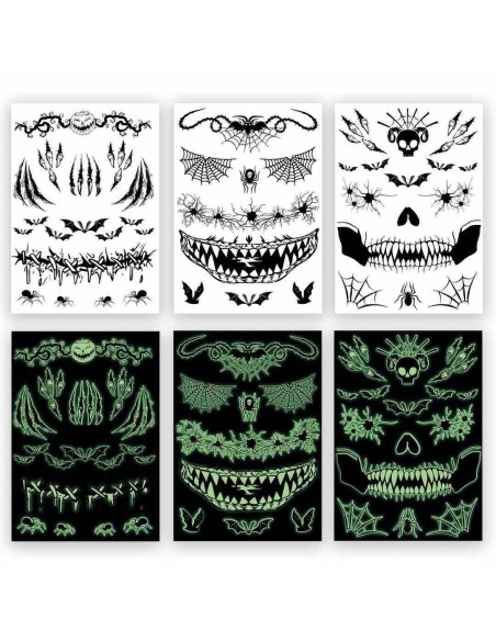 Tatouages phosphorescent Halloween