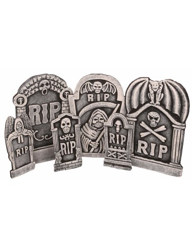 6 pierres tombales assorties