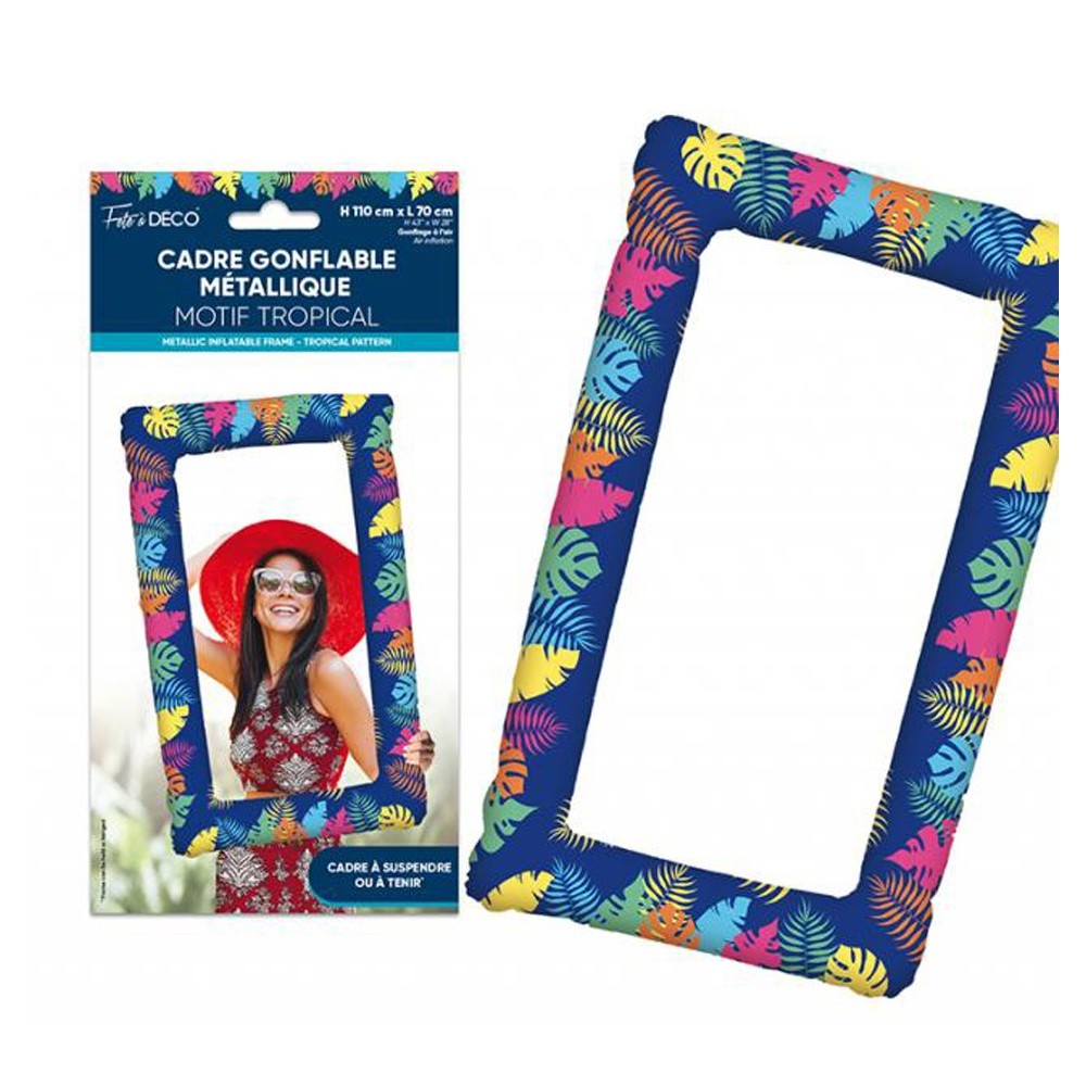 Cadre photo gonflable anniversaire tropical