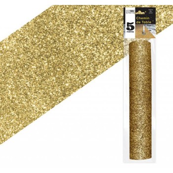 Chemin de table paillettes or 5m