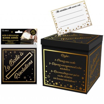 Boite à résolutions nouvel an or