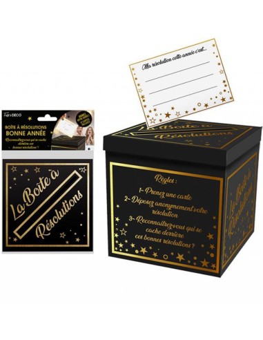 Boite à résolutions nouvel an or