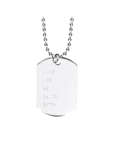 Collier plaque militaire