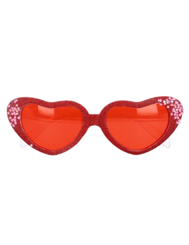 Lunettes coeurs rouge
