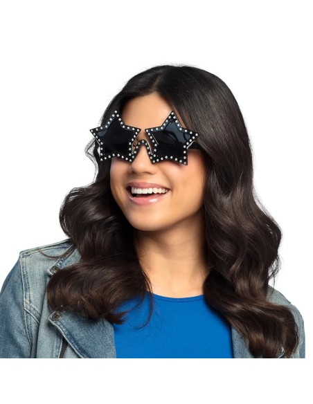 Lunettes étoiles noires rock star