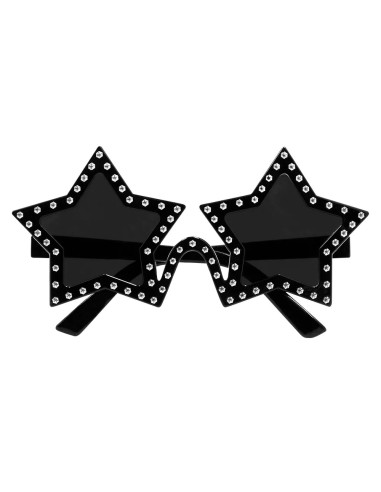 Lunettes étoiles noires rock star