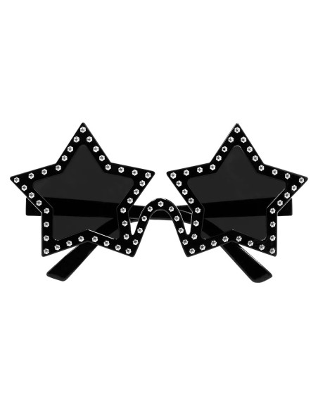 Lunettes étoiles noires rock star