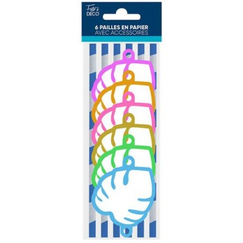 12 pailles anniversaire tropical