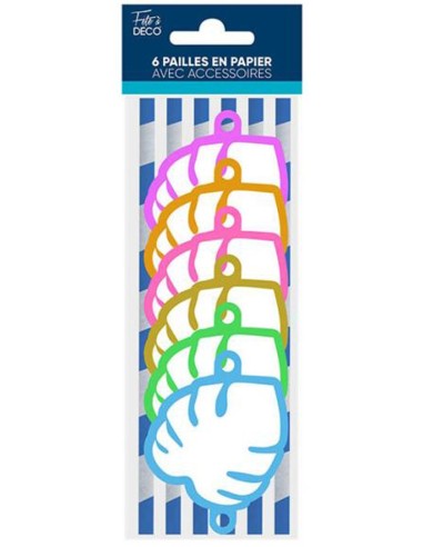 12 pailles anniversaire tropical