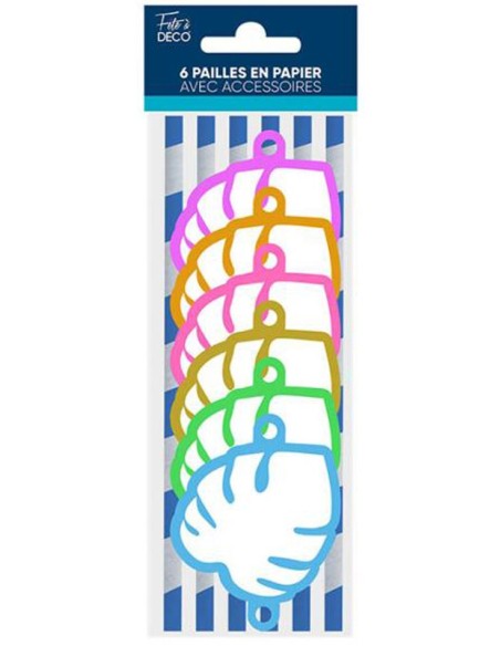 12 pailles anniversaire tropical