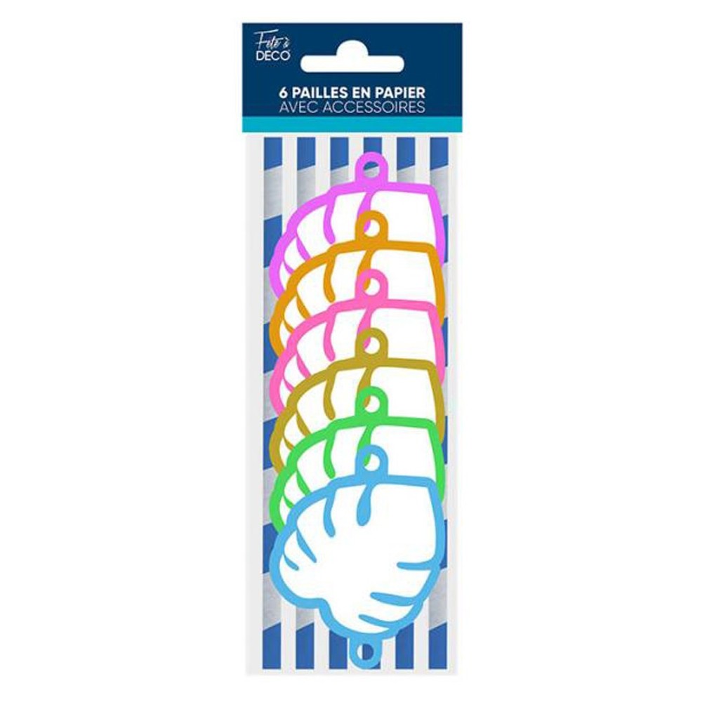 12 pailles anniversaire tropical