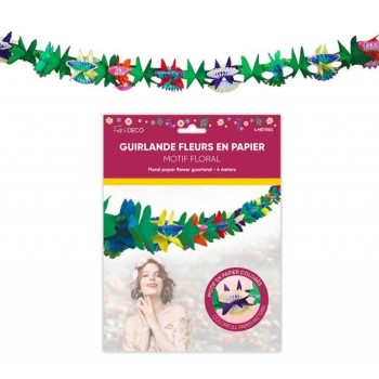 Guirlande fleurs motif floral