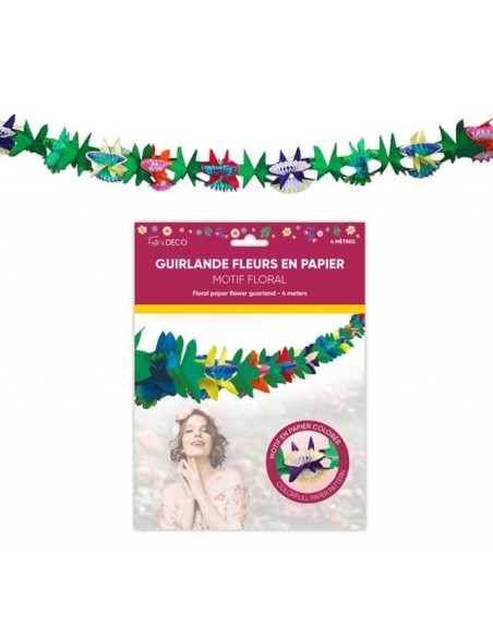 Guirlande fleurs motif floral