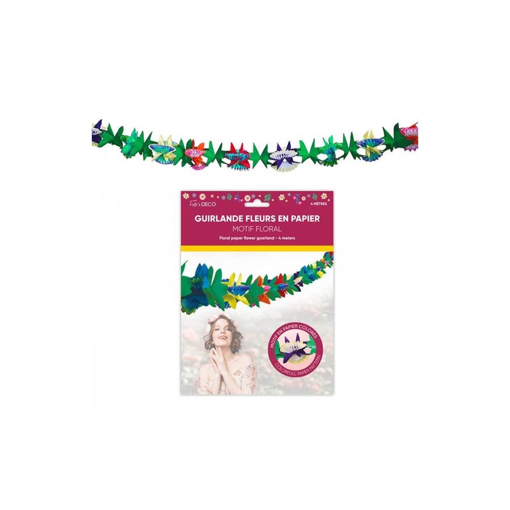Guirlande fleurs motif floral