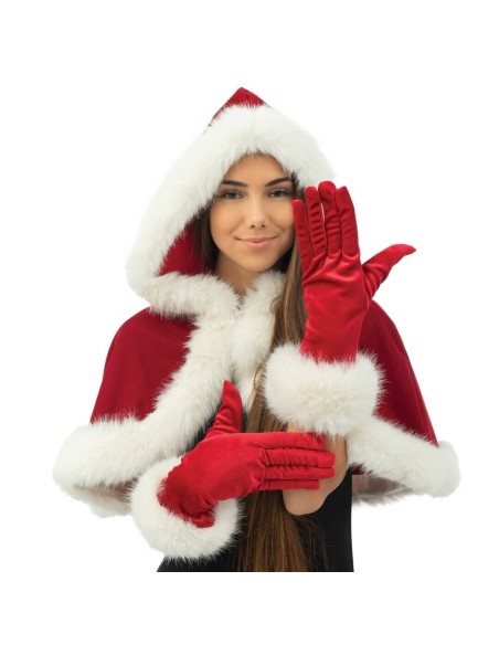 Gants de Noël rouge luxe