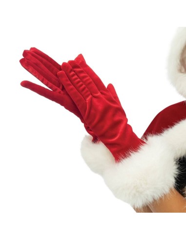 Gants de Noël rouge luxe