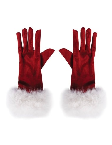 Gants de Noël rouge luxe
