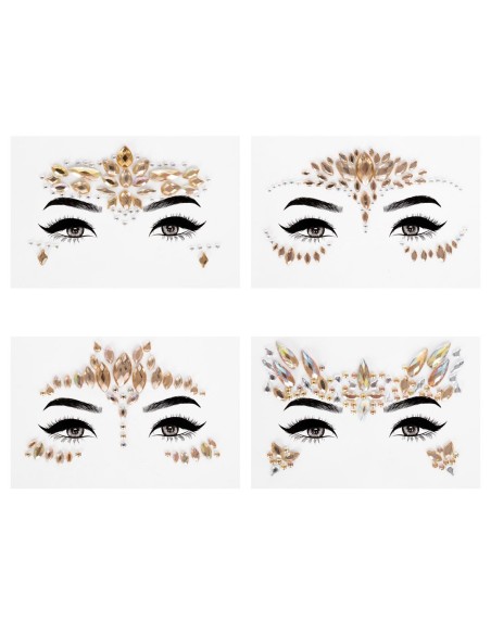 Strass or pour le visage