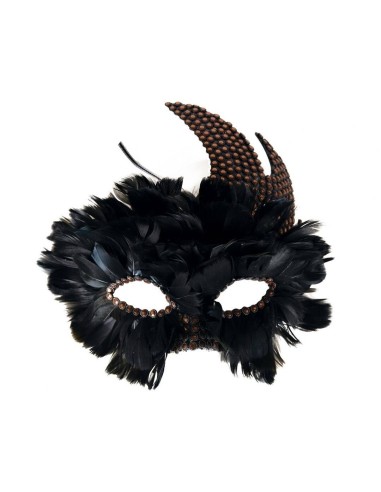 Loup fantaisie plumes noires