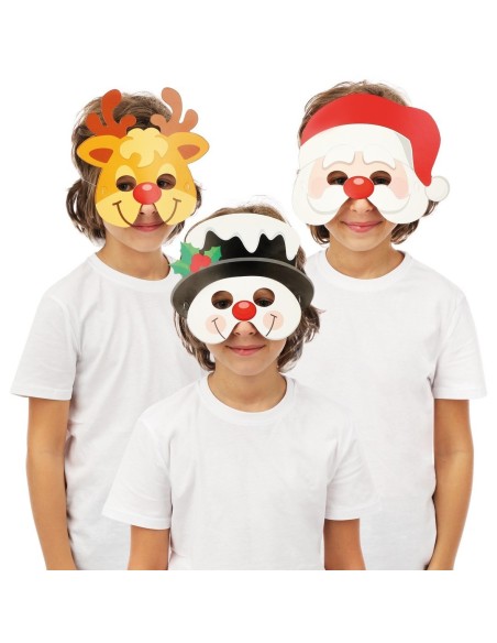 3 masques Noël cartonnés assortis