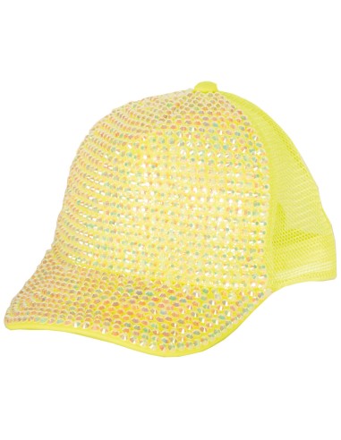 Casquette sequins couleurs fluo réglable