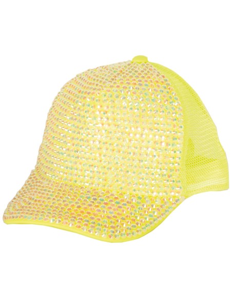 Casquette sequins couleurs fluo réglable